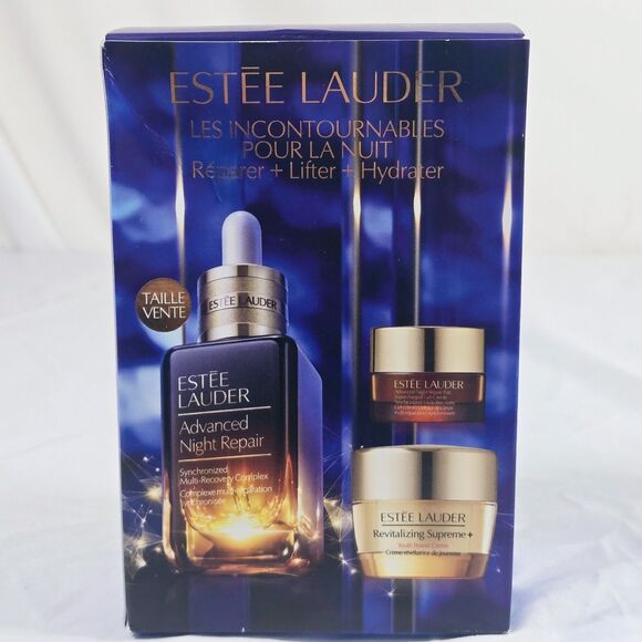 Estee Lauder Nighttime Necessities Repair Lift Hydrate Skincare 3 Piece Set - Picture 2 of 12